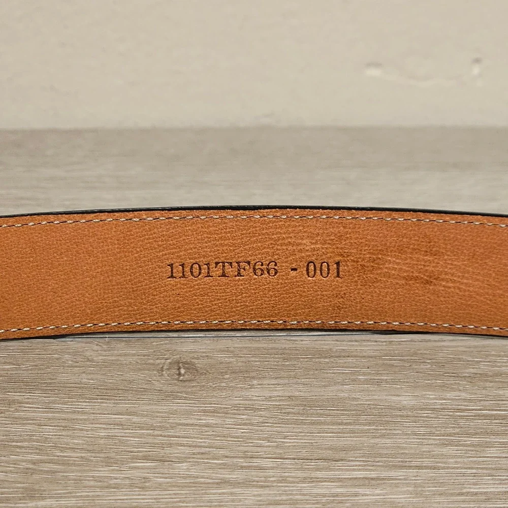 Trafalgar Mens Italian Calfskin Leather Belt Black Size 34 85 1101TF66-001
